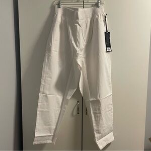 White Cherokee Scrub Pants with Wide Elastic Waist Band, PXL, NWT